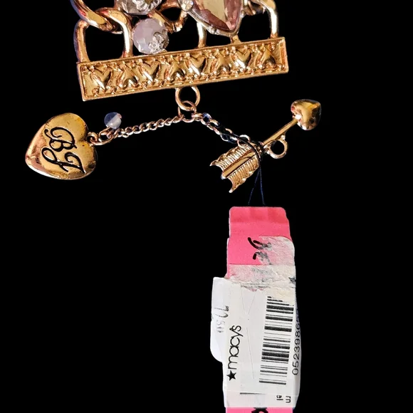 💀🦚Betsey "PINKTINA Collection Skull Peacock Bracelet A-B stones - NWT🦚💀 - Picture 12 of 15
